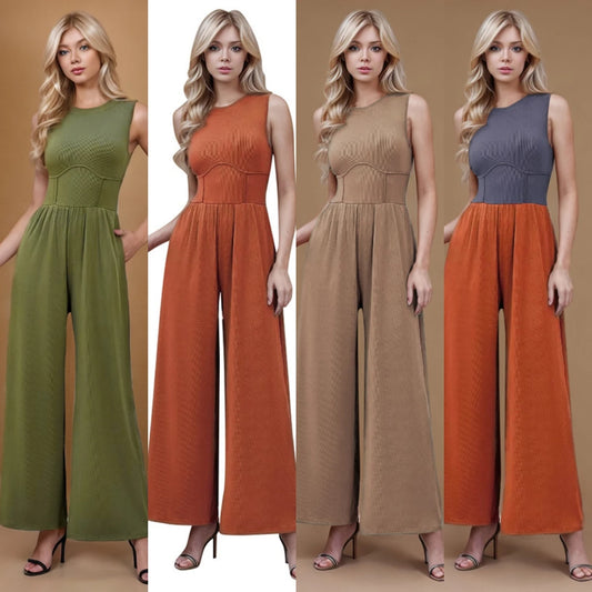 UNIKCOSA Velora Summer Jumpsuit Sleek Sleeveless Zipper 💫