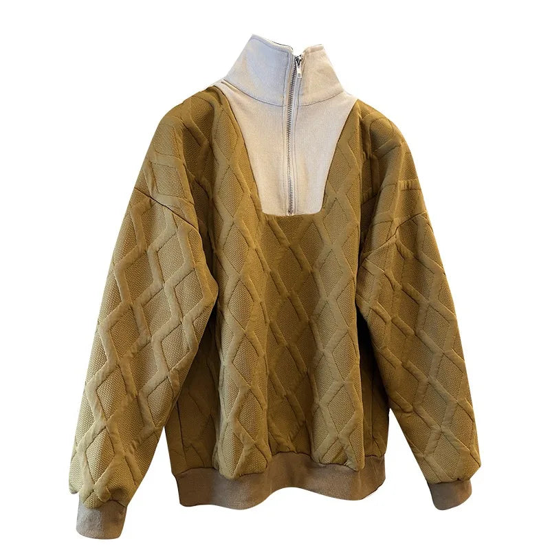 2025 Yellow Women's Autumn Loose Fit Slimming Hoodie