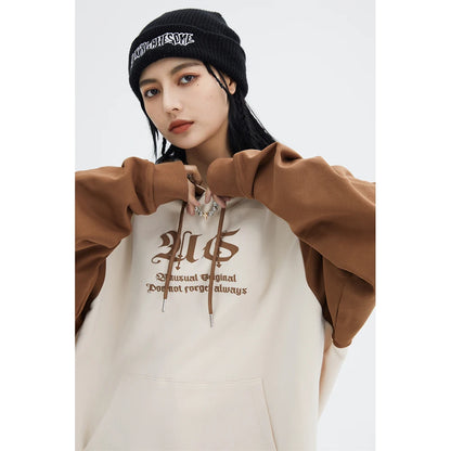 UNIKCOSA UrbanSoul Oversized Unisex Patchwork Hoodie 💫