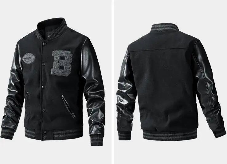 Premium Patchwork Varsity Jacket for Men – Casual Stylish Wear