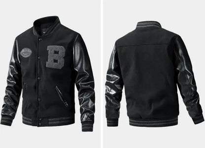 Premium Patchwork Varsity Jacket for Men – Casual Stylish Wear