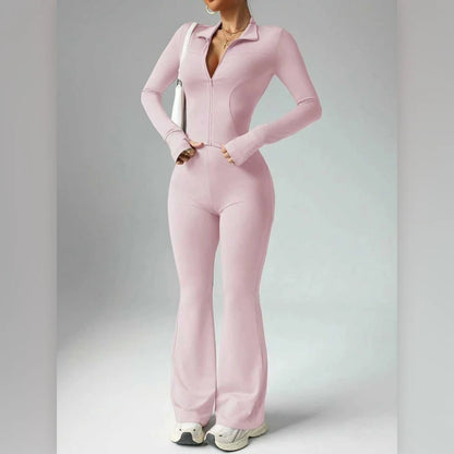 Quick-Dry Yoga Set for Women Slim-Fit Fitness Wear Long Sleeve Top & Pants