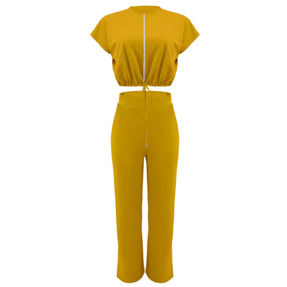 UNIKCOSA Velora Two-Piece Set Drawstring Top and Pants 💫
