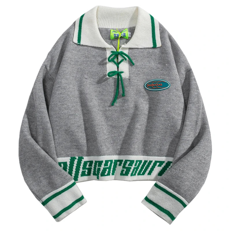 UNIKCOSA Velora Street Fashion Knitted Polo Sweater 💫