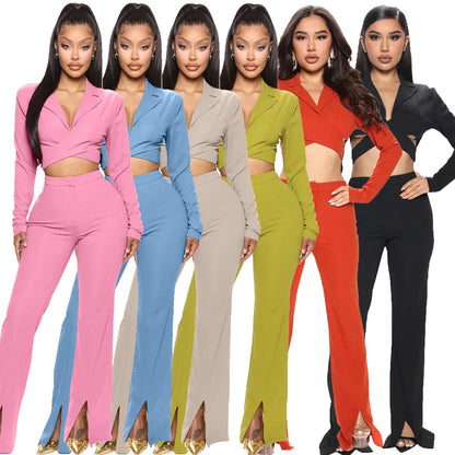 UNIKCOSA Women’s African Style Two-Piece Set – Strappy Top & Wide-Leg Pants Outfit (Casual Chic Edition)