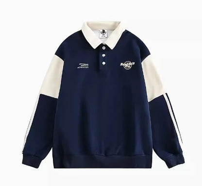 Heavyweight Hip Hop Streetwear Polo Shirt for Men