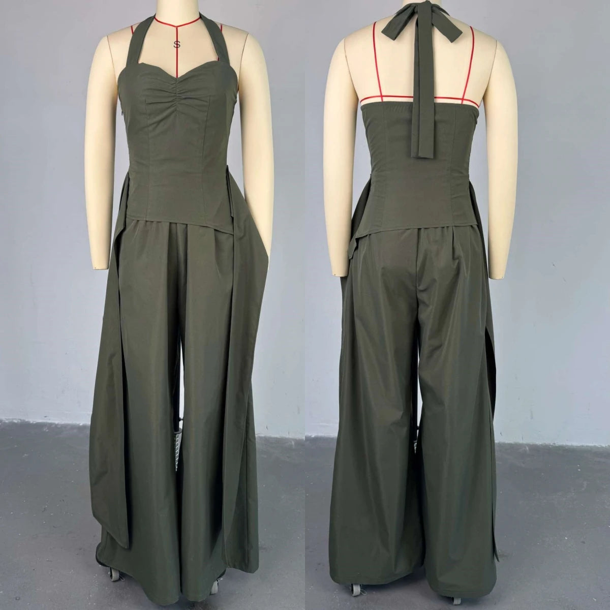 UNIKCOSA Velora Wide Leg Jumpsuit Irregular Tube Design 💫