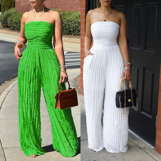 UNIKCOSA Velora Strapless Wide Leg Jumpsuit Romper Edition 💫
