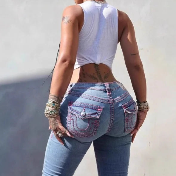True Religion High-Waisted Light Blue Skinny Denim Jeans