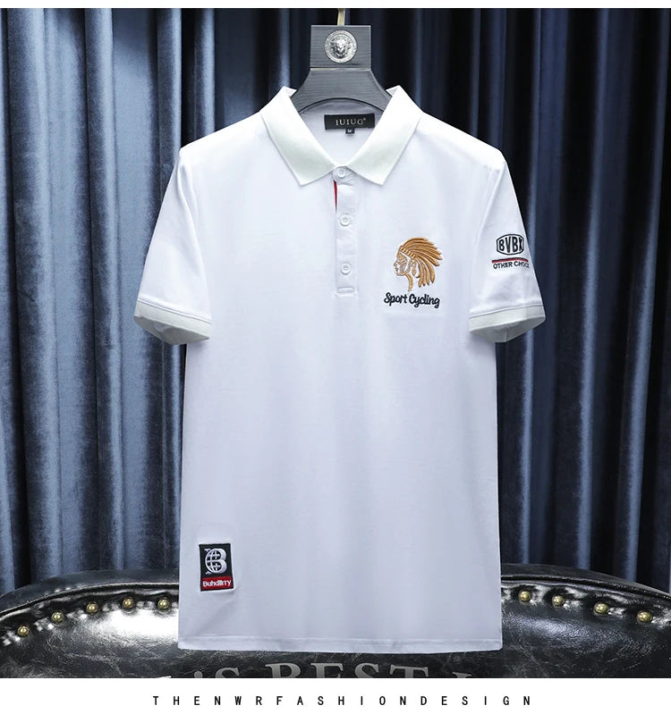 UNIKCOSA NoirFit Mens Cotton Polo Tee Short Sleeve 💫