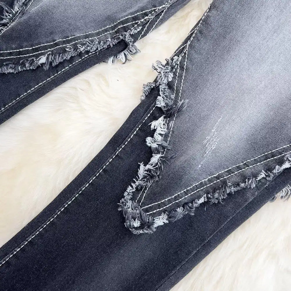 UNIKCOSA Velora Flared Jeans High Waist Slim Fit Denim 💫