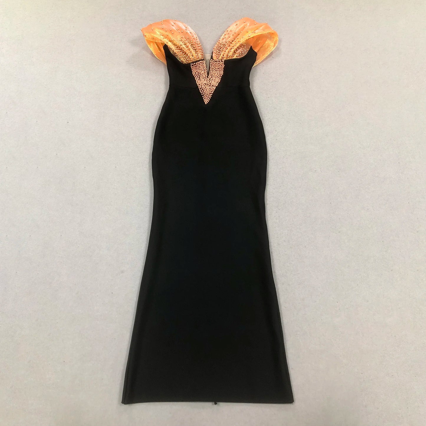 UNIKCOSA LuxeEase Evening Gown Beaded Maxi Dress Black 💫