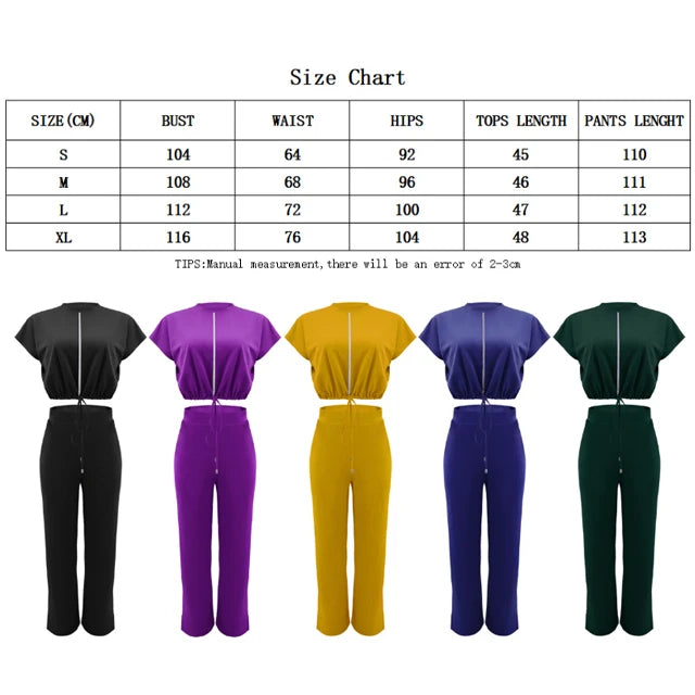 UNIKCOSA Velora Two-Piece Set Drawstring Top and Pants 💫