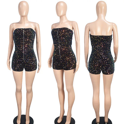 UNIKCOSA LuxeEase Sequin Party Playsuit Nightclub Edition 💫