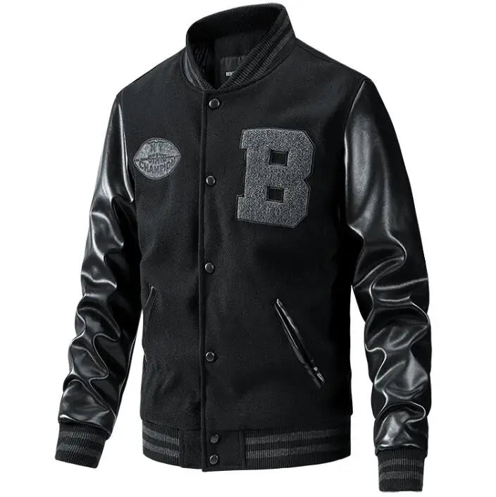 Premium Patchwork Varsity Jacket for Men – Casual Stylish Wear