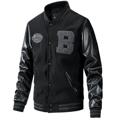 Premium Patchwork Varsity Jacket for Men – Casual Stylish Wear