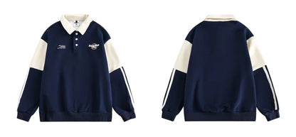 Street Style Hip Hop Polo Shirt for Men Heavyweight