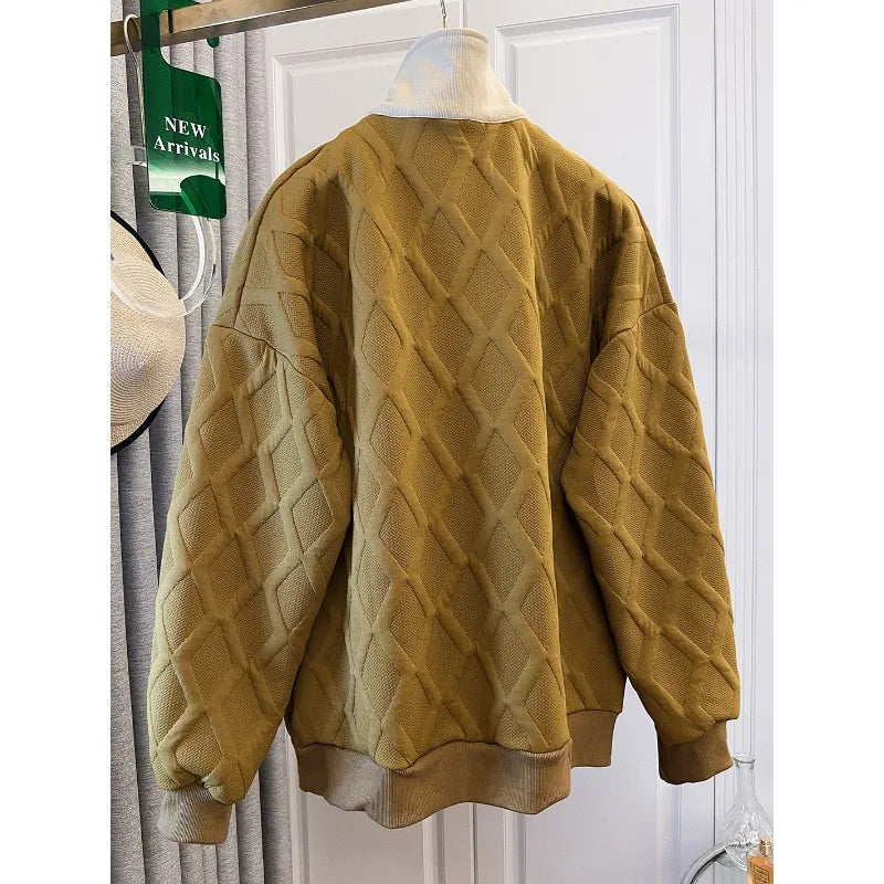 2025 Yellow Women's Autumn Loose Fit Slimming Hoodie