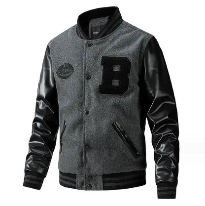 Premium Patchwork Varsity Jacket for Men – Casual Stylish Wear