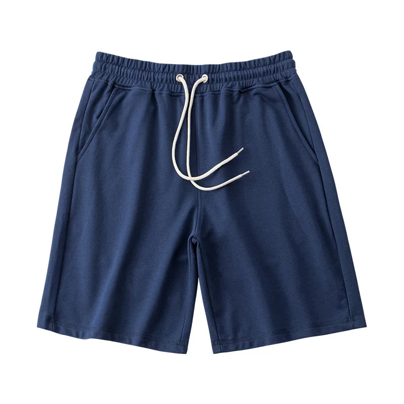 Custom Logo Terry Retro Hip Hop Men's Drawstring Shorts
