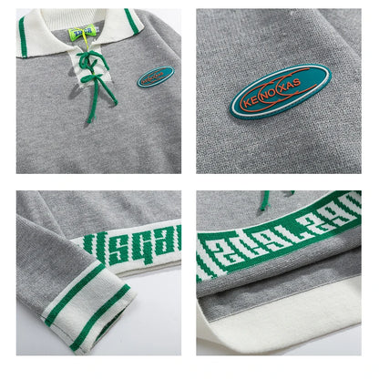 UNIKCOSA Velora Street Fashion Knitted Polo Sweater 💫