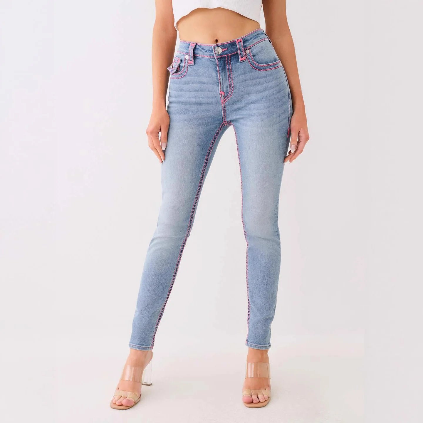 True Religion High-Waisted Light Blue Skinny Denim Jeans