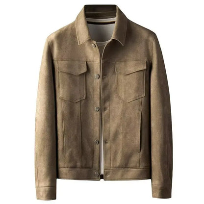 Premium Light Luxury Stretch Suede Jacket for Men