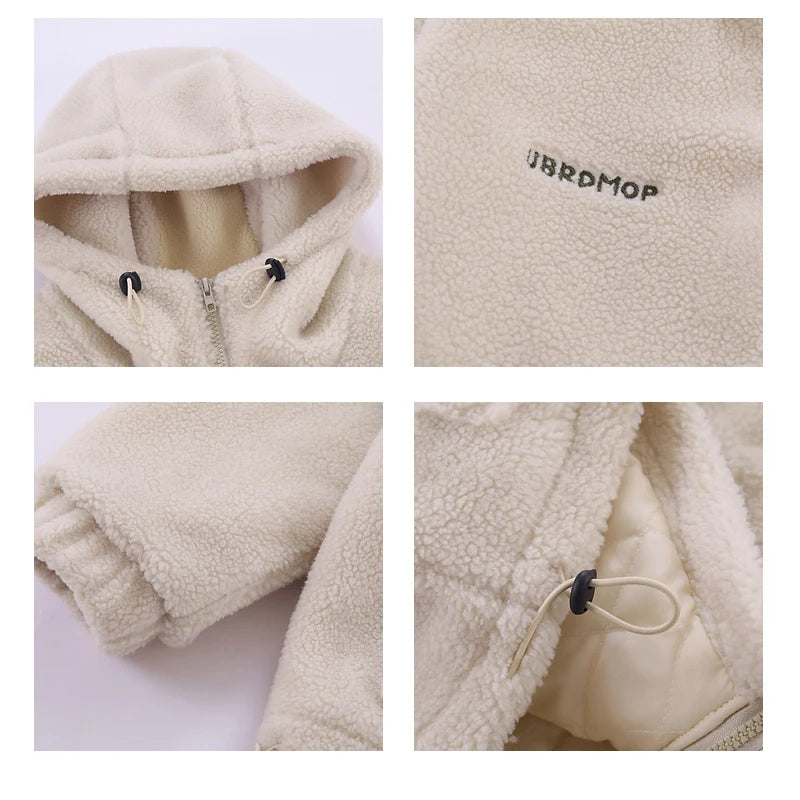 Cozy Lamb Fleece Winter Coat – Warm, Waterproof, Anti‑Shrink for Couples