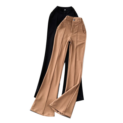 UNIKCOSA Women’s Autumn Flare Pants – High-Waist Printed Long Trousers (Casual Chic Edition)