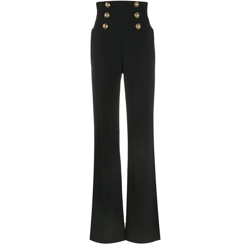 UNIKCOSA Women’s Wide-Leg Trousers – High-Waist Long Loose Flare Pants (Office Chic Designer Edition)