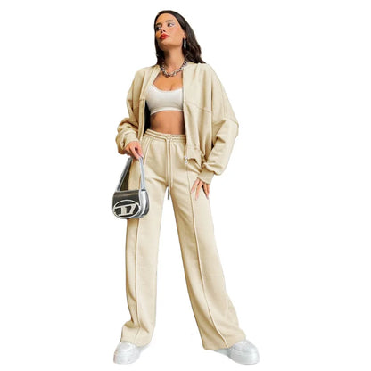 UNIKCOSA Velora Autumn Winter Zip Cardigan Jogger Set 💫