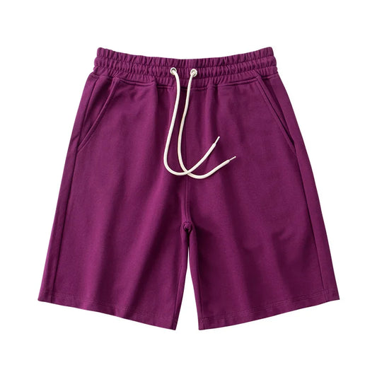 Custom Logo Terry Retro Hip Hop Men's Drawstring Shorts