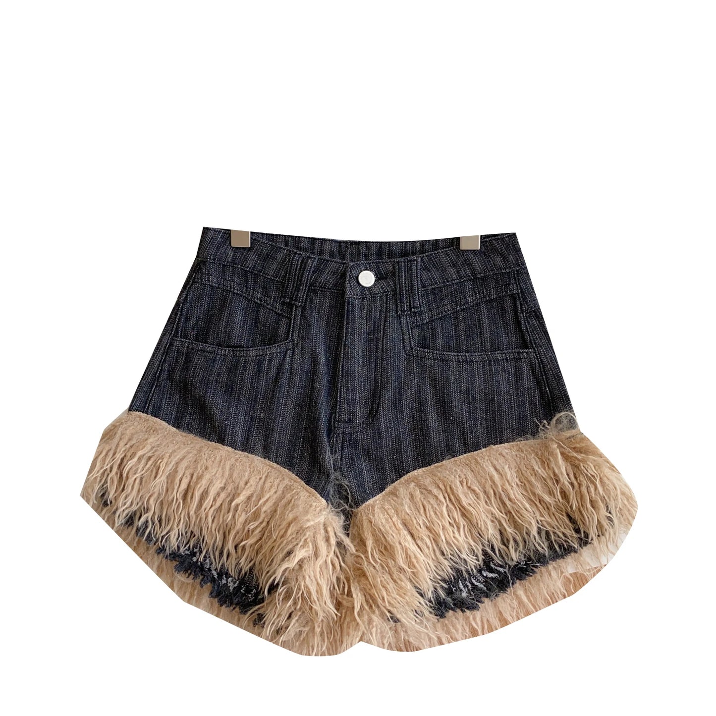 UNIKCOSA Women’s Winter Denim Shorts – High-Waist Printed Casual Jeans (Outdoor Chic Edition)