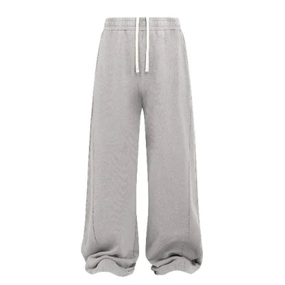 Men's 100% Cotton Wide-Leg Jogger Sweatpants Soft Washed Finish