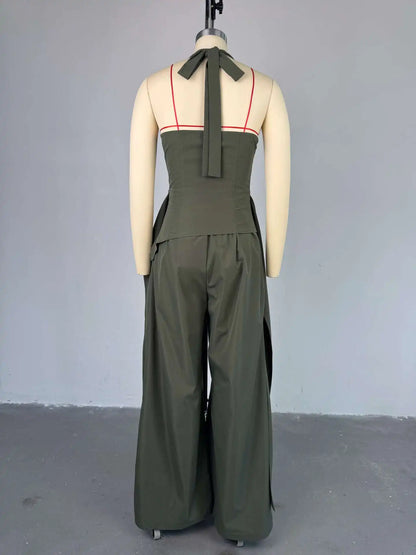 UNIKCOSA Velora Wide Leg Jumpsuit Irregular Tube Design 💫