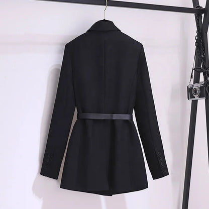 UNIKCOSA Women’s Autumn Suit Jacket – High-End Mid-Length Slim Fit Blazer (Korean Chic Edition)