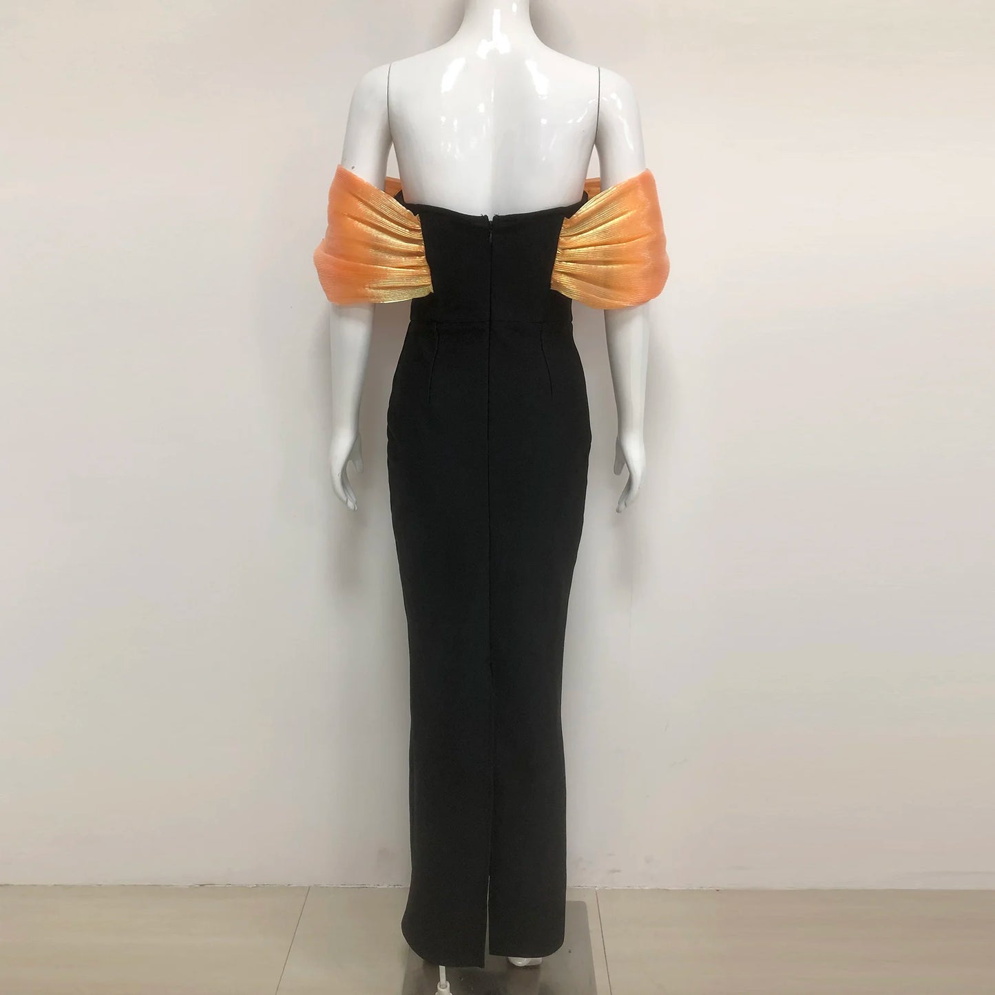 UNIKCOSA LuxeEase Evening Gown Beaded Maxi Dress Black 💫