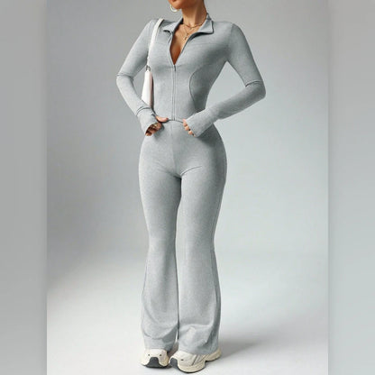 Quick-Dry Yoga Set for Women Slim-Fit Fitness Wear Long Sleeve Top & Pants