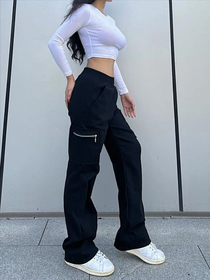 UNIKCOSA Velora Y2K Cargo Pants Multi Pocket Streetwear 💫