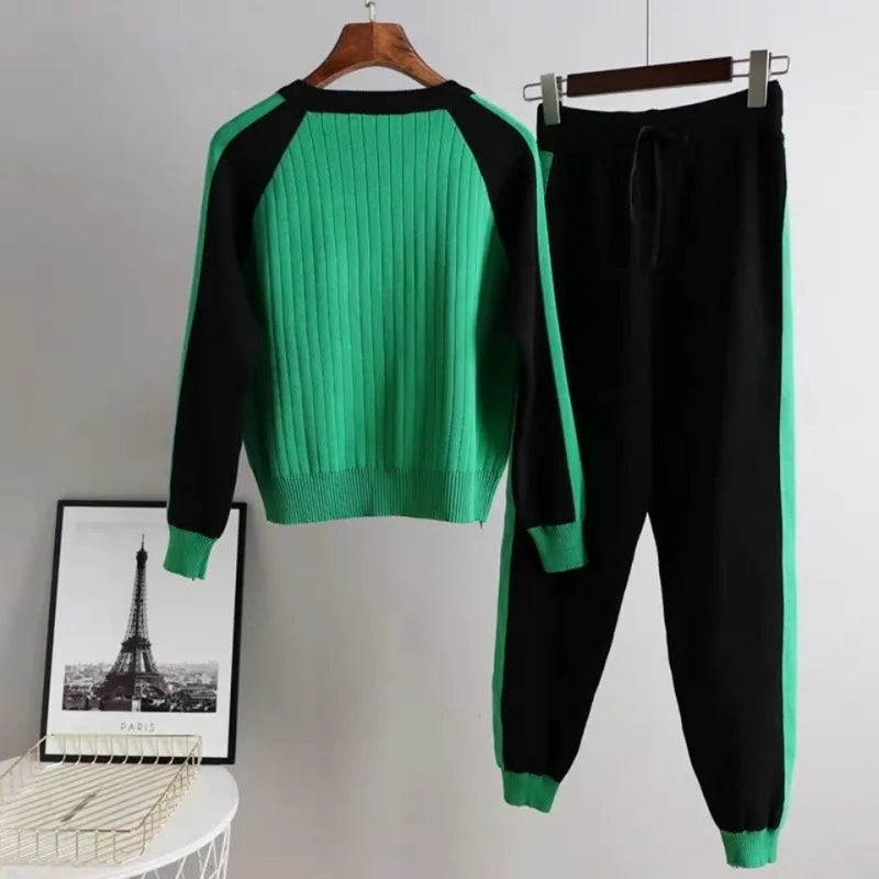 UNIKCOSA Velora Knit Cardigan And Pants Set Ankle Length 💫