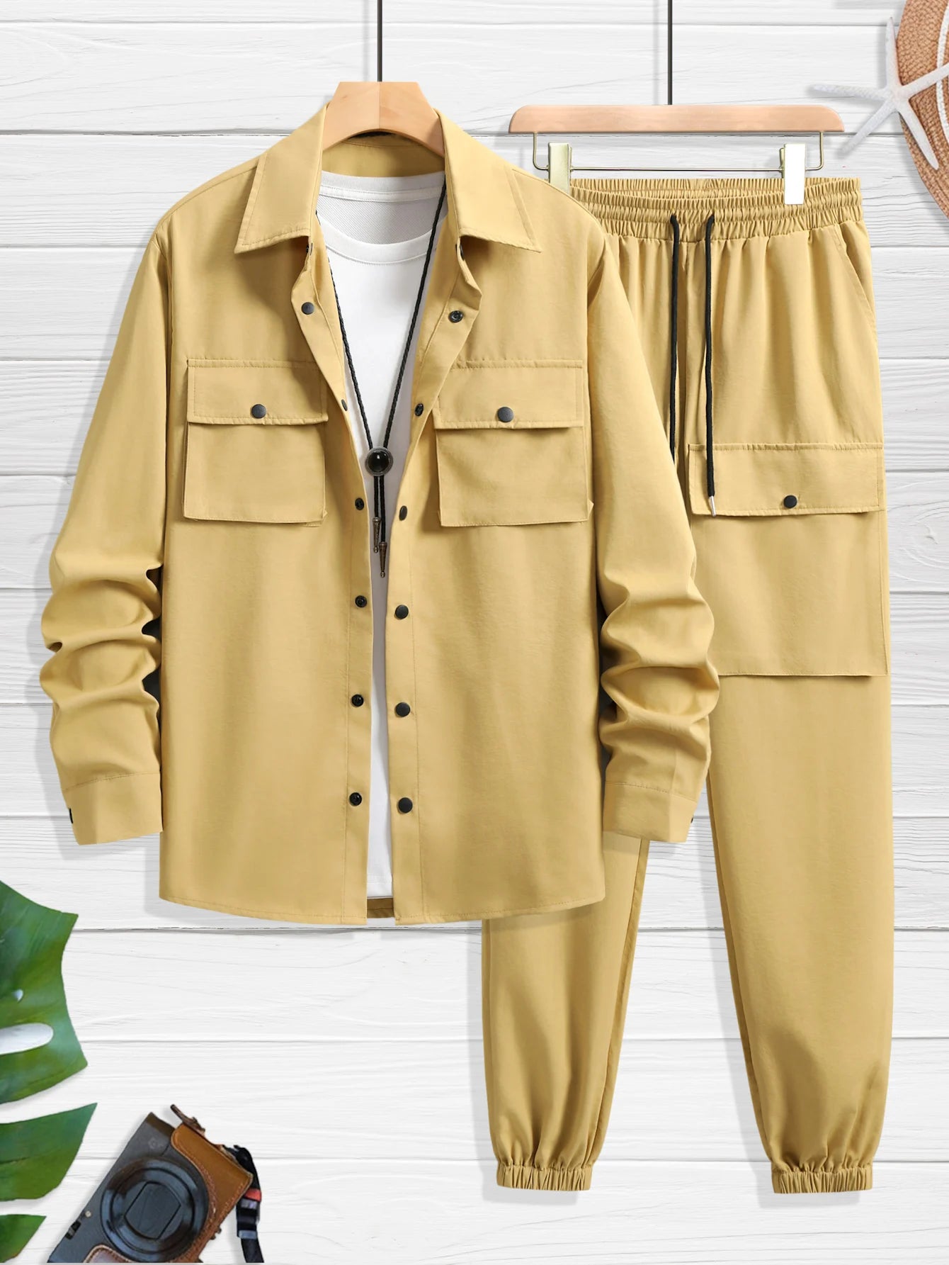 UNIKCOSA NoirFit Mens Two Piece Sportswear Set Casual 💫