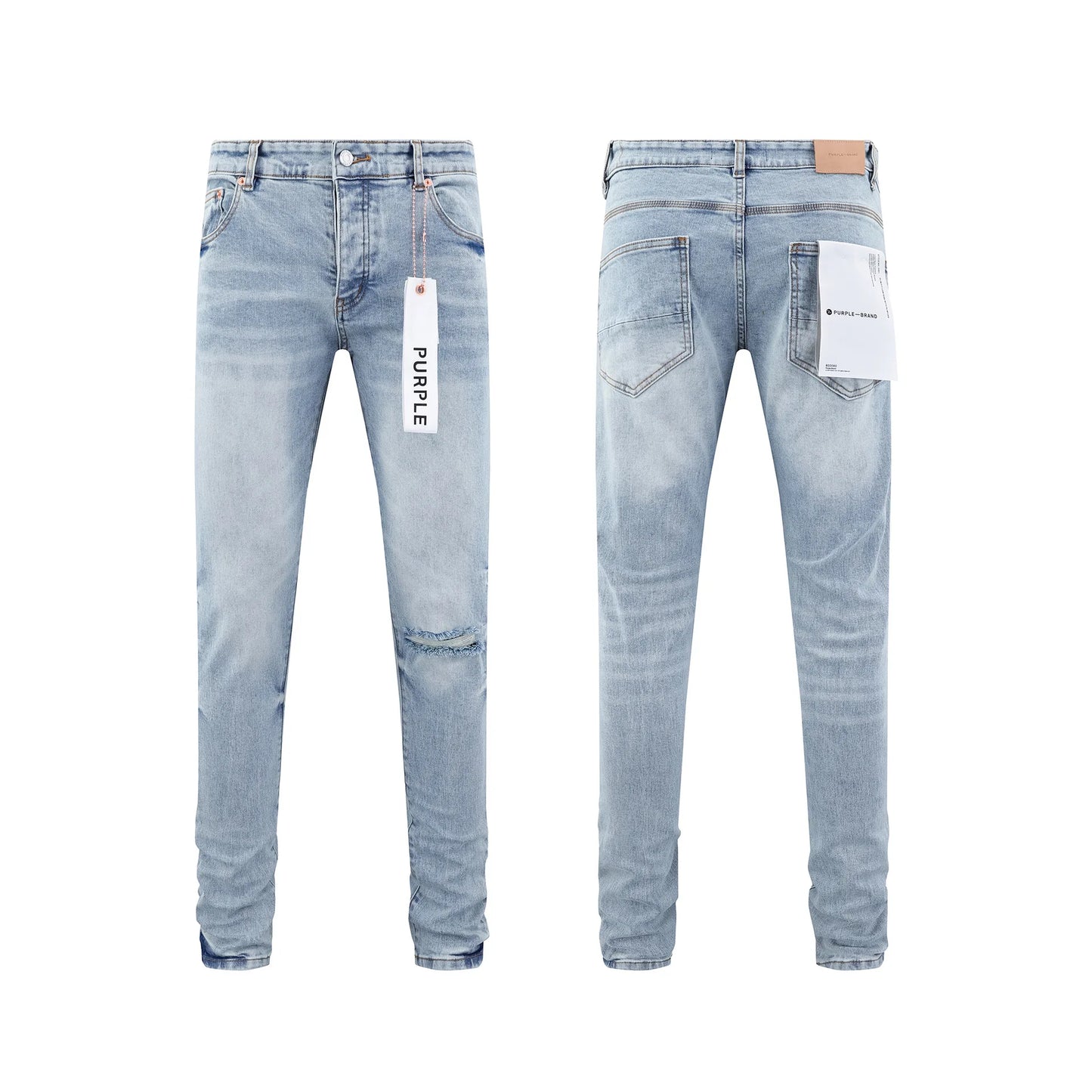 Designer Ripped Vintage Slim Blue Denim Jeans for Men