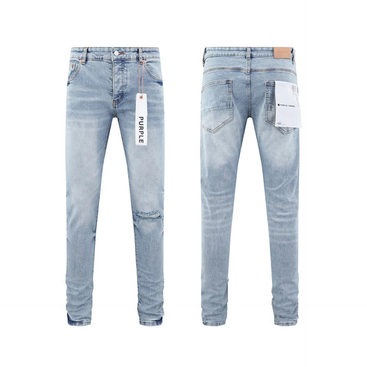 Designer Ripped Vintage Slim Blue Denim Jeans for Men