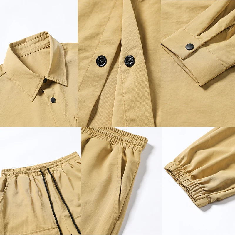 UNIKCOSA NoirFit Mens Two Piece Sportswear Set Casual 💫