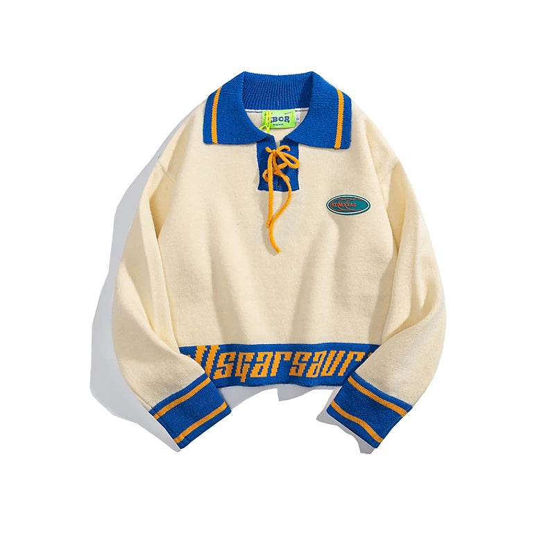 UNIKCOSA Velora Street Fashion Knitted Polo Sweater 💫