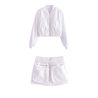 Women's Summer Printed Short Jacket and Shorts Two-Piece Set