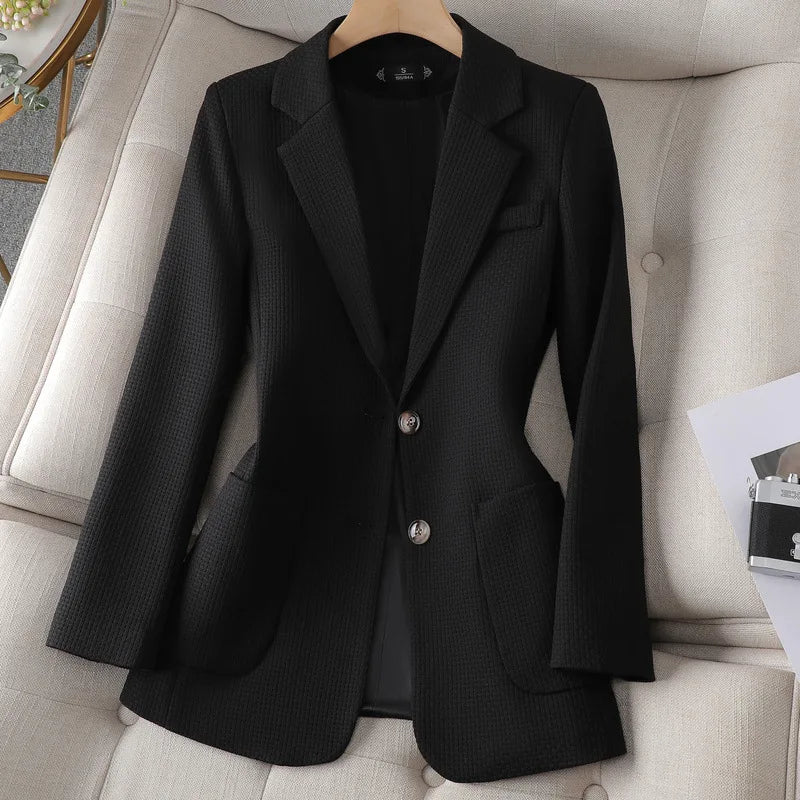 UNIKCOSA Women’s Slim-Fit Blazer – High-End Light Luxury Celebrity Style Casual Jacket (2025 Edition)
