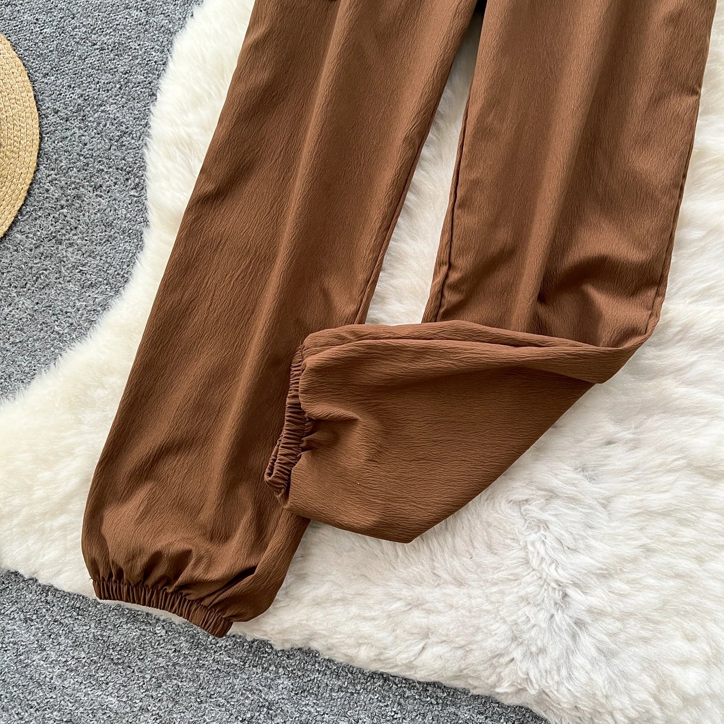 UNIKCOSA Women’s Summer Wide-Leg Track Pants – High Elastic Waist Printed Trousers (Casual Streetwear Edition)