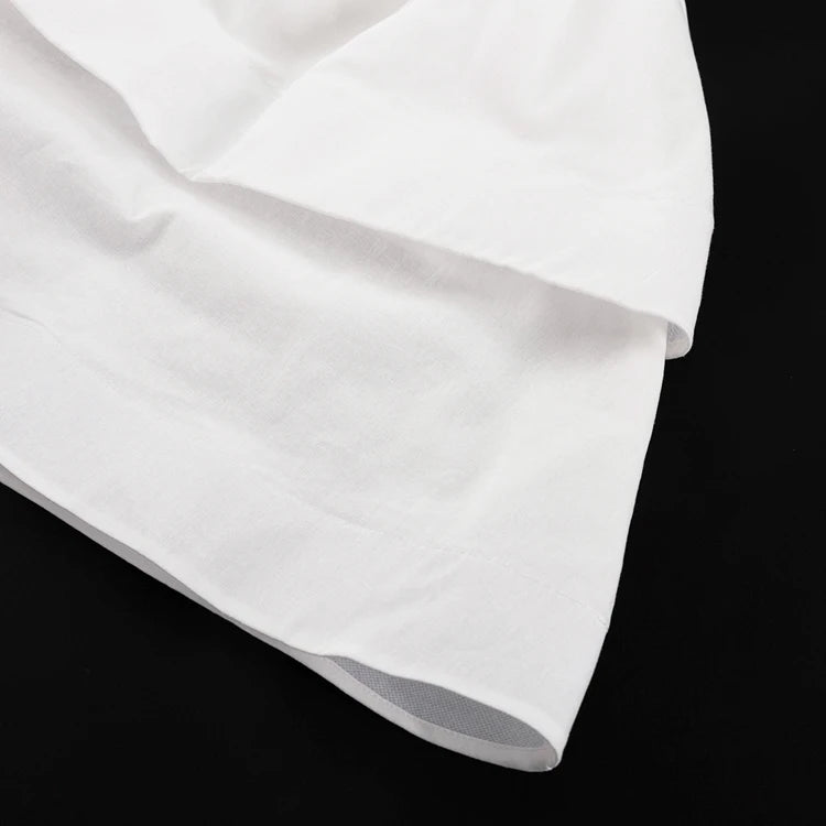 UNIKCOSA Women’s Off-Shoulder Pleated Dress – White Cotton Layered Tube Dress with Long Sleeves (Summer 2025 Edition)