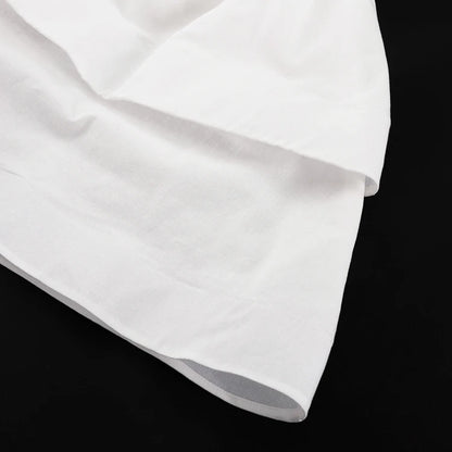 UNIKCOSA Women’s Off-Shoulder Pleated Dress – White Cotton Layered Tube Dress with Long Sleeves (Summer 2025 Edition)